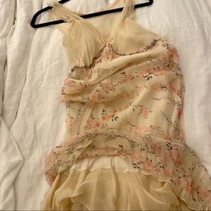 Max Studio 100% Silk floral Embroidered Dress